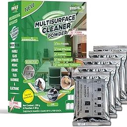 Rifils Multi Surface Cleaner Powder 5 Pouches (50g Each), Makes 5 Cans (5L Each), Cost-Effective, Ultra Cleaning Formula for Marble, Glass, Tiles, Walls & More-image-37