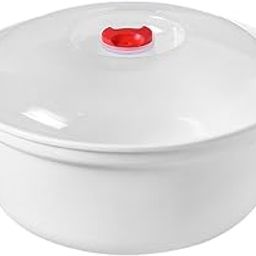 ATORSE Microwave Bowl with Lid Kitchen Microwave Cookware for Office Dorm Christmas 18.5x8.5cm-image-55