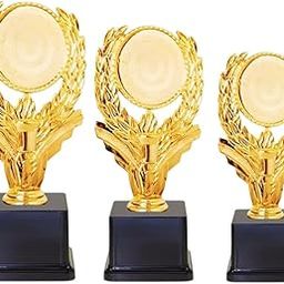 Spellbale Golden Trophy Set 1st 2nd 3rd Trophy Set || Excellence Award for Winners (Size - 7", 8",9")-image-1