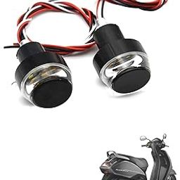 Kozdiko Motorcycle LED Indicator Dual Color Blinker Stylish Turn Signal Handle Bar Light for TVS Jupiter 125-13