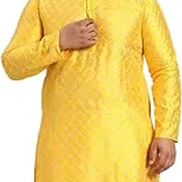 sojanya Plus (Since 1958) Men's Cotton Linen Blue Foil Printed Only Long Kurta-picture-49
