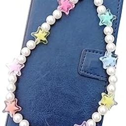 Keychains Cute Colorful Plastic star White Imitation Pearl Women Mobile Phone Decoration Anti-Lost Lanyard Chain Jewelry Accessory-image-66
