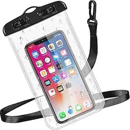 Waterproof Mobile Pouch Cover for All Mobiles, Cellphone Dry Bag Compatible for iPhone, Samsung, Mi, Redmi, Oppo, VIVO, All Other Smartphones up to 6.5 inches (Black)-26