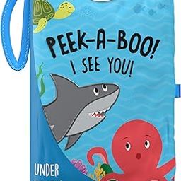Skillmatics Peek-A-Boo Underwater Animal Book - Soft Cloth Book for Baby, Crinkle Pages for Sensory Play, Toddler Toys, Gifts for Ages 6 Months and Up - Multicolor-26