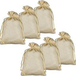 kuber industries Potli | Jari Silk Wedding Potli | Drawstring Closure Potli | Christmas Gift Potli | Traditional Shagun Potli | 5x7 Inch | Small | Pack of 6 | Cream-picture-34