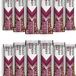 Fitspire Mocha Hazelnut Energy Bar, Pack of 12 Each 35g | Packed with Flakes, Nuts, Seeds & Oats | High Protein & Fibre Crunchy Granola Bars | 100% Plant-Based, No Added Sugar | With Almonds, Hazelnut & Chia Seeds-picture-19