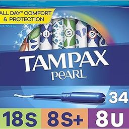 Tampax Pearl Tampons Trio Pack, Super/Super Plus/Ultra Absorbency with BPA-Free Plastic Applicator and LeakGuard Braid, Unscented, 34 Count-picture-16