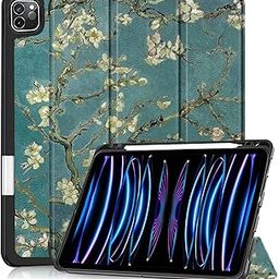 ProElite Smart Case for iPad Pro 11 inch 2022/2021 4th/3rd Gen [Auto Sleep/Wake Cover] [Pencil Holder] [Soft Flexible Case] Recoil Series - Flowers-picture-21