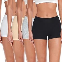 Women's Boyshorts Panties Seamless Boxer Briefs for Ladies Underwear Shorts with Seamless Fabric 4 Pack-image-40
