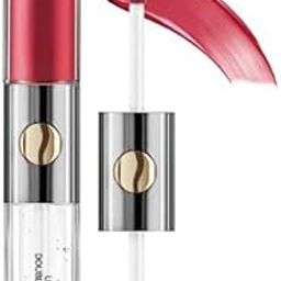 VBA Two-step Liquid lipstick with Moisturizing Lip Oil Double Head Waterproof Lip Gloss Non-Sticky Tinted with Fruit Flavor Lip Oil Matte Finish (108)-30