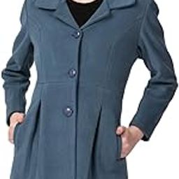 Winter Wear Casual Wear Outdoor Wear Wool Blend Collared Checked Full Sleeve Women's Coat (4266)-image-50