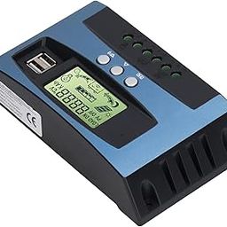 F FABOBJECTS® Solar Charge Controller, MPPT Accurate Safe Dual USB Output 12V 24V Auto Identification Solar Charge Regulator for(30A)-1