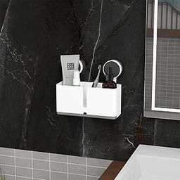 QXORE Toothbrush Holders for Bathroom | Wall Mounted Toothbrush Holder | Toothbrush Holders for Toothbrushes | Bathroom Shelf for Wall-image-33
