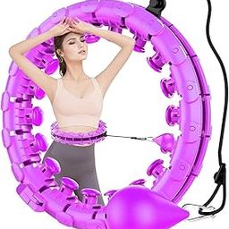 J&UNIQUE Smart Hula Hoop with Smart Meter – Adjustable Magnetic Fitness Hoop for Weight Loss, 16 Removable Sections, Ideal for Adults and Beginners (Purple)-image-50