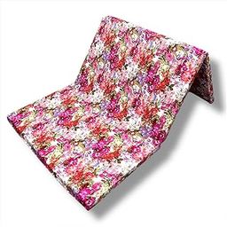 ATOOTFUSION 3 Fold Foldable Floor Mattress, Foldable Portable Sleeping Paradise Floral Red EPE Foam Bed Mattress 72X35X2 Inches-image-23