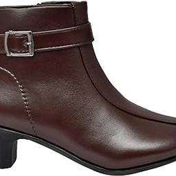 SF Women’s Mid-Calf Boots – Faux Leather, Chic & Durable | Fashionable Vegan-Friendly Footwear | Color Brown-image-12