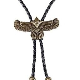 CALANDIS™ Vintage Western Cowboy Eagle Bolo Tie Bola Pendant Necklace Antique Bronze | Mens Jewelry-image-11