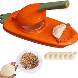 ADEMNEX Ghughra Dumpling Maker Momos Puri Maker Machine Mould Tool, Multifunction DIY Dumpling Maker Mold Press 2 in 1 Dumpling Maker Kitchen Dough Press Cutter-12
