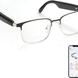 Smart Glasses Open Ear, AI Glasses Real-Time Translation, Color Change Lenses, Polarized Sunglasses Bluetooth, Voice Assistant, Mic Speakers for Men Women, Support for 110+ Languages (Gold)-image-77