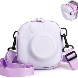 ZORBES® Camera Case for Fujifilm Instax Kawaii Camera Carry Zipper Bag Portable Hard Cover PU Protective Camera Zipper Case Bag with Shoulder Strap Universal Camera Case, 14x8.5x14cm-18
