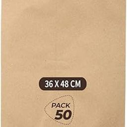 VAAIMAI Brown Paper Cover 36X48CM Extra Large Size Kraft Paper Cover for Photo Frames, Big Size Shoe Box, Cloths, Veggis, Grocery, Count of 50-18