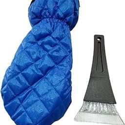 ATORSE Ice Scraper Mitts Portable Comfortable Ice Scraper with Glove for Winter Blue-12