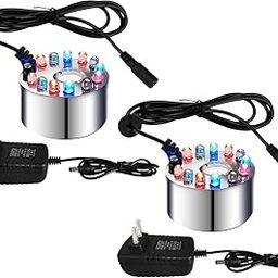DHRUVPRO Mist Maker 12 LED Mister Fogger Water Fountain Pond Fog Machine Atomizer Air Humidifier Indoor Fountain Mister Foggers Perfect for Halloween Christmas (Fog/Mist Maker - 2 Piece)-32
