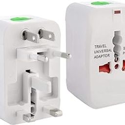 Universal International Travel Adapter - Oh My Dog -, All in One Worldwide Travel Adapter with 2 USB Ports with Multi Type Power Outlet USB 2.1A,100-250 Voltage Travel Charger(Pack of 2)-picture-24