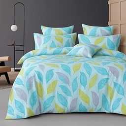 BSB HOME 300 TC Microfiber XXL Soft Cotton Super King Size Bedsheet for Double Bed, King Size 108 Inches X 108 Inches, 9 Feet, 275 X 275 cm with 2 Large Size Pillow Covers - Lime Green-image-40