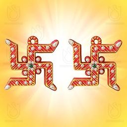 UrbanShilp Meenakari Work Swastik for Door Entrance and Wall Decoration, Diwali Decor (Long Durability Item)-image-5