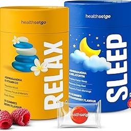 HealthSetGo Ultimate Relaxation Combo | Deep Sleep & stress Relief | 5 mg Melatonin, Ashwagandha | Vegan, Gluten & Gelatin Free | 30 x 2 Pack-image-31