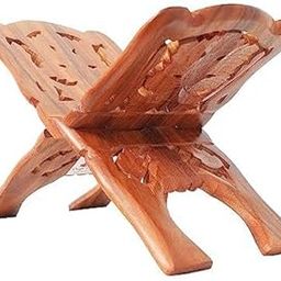ANTLANTIC CREATIO Sheesham Wooden Hand Carved Holy Book Stand for Quran, Bible, Bhagwat, Gita, Ramayana & Guru Granth Sahib for Reading Rehal Stand (LF03, 13 inches)-image-38