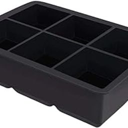 Clazkit Silicone Ice Cube Tray Size : 6-Square (Big)[Multicolor] Pack of 1, Black-31