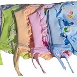 Baby Boys and Baby Girls Soft Cotton Winter Caps with Tai Knot and Bonnet Multicolour Pack of 5-image-112