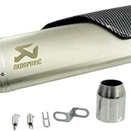 Vagary Kalasnikavo Akrapovic Exhaust High Bass Exhaust Silencer for BMW, KTM, Kawasaki, Suzuki, Bajaj, Yamaha R15, Ninja, CBR, GS, Apache, Duke 390, FZ, Gixxer (Silver)-image-3