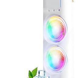 COUZARA Mini Air Cooler Fan – CoolMist Personal Cooling Device | 2025 New | with 3-Speed Airflow, Mist Spray, Humidifier, Swing & Remote | USB Portable Rechargeable Silent Fan for Home, Office,-picture-28