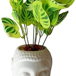 MoneyPB2008 Artificial Money Plant with Buddha Pot Pack of 1 PCS-image-72