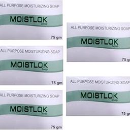 Moistlok All Purpose Moisturizing Soap, 75g, Suitable for All Skin Types pack of 5-image-75