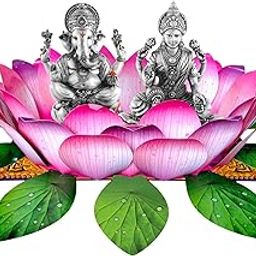DIGI ARTS DIY Small Paper Lotus for Mandir Decoration Reusable, Easy to Assemble – Ideal for Lakshmi Ganesh Pooja, Home Temple, Diwali – Set of 2-image-11