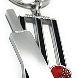 Cricket Stump with Bat and Ball Metal Keychain for Home Office Car Bike (Colour- Multi)-image-16