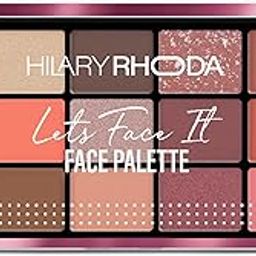 Hilary Rhoda Let’s Face It Face Palette | Highlighter & Blush | Contour | 9 Eyeshadows | Super-Fine Particles | No Fallout | Matte & Shimmer Finish -23.4g (Day Spring |Shade 01)-52