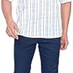Men's Stylish Short Printed Kurta – Casual Ethnic Wear with Mandarin Collar & Rolled Sleeves-picture-0