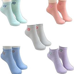 Teddy Bear Ankle Socks for Women Made With Premium Cotton Stylish Striped Design with Extra Softness, Anti Odour & Anti Bacterial - Free Size, Multicolor-picture-17