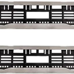 KSHEERI Chrome Number Plate Frames (Front and Rear), Chrome Car Registration Plate Holders for All Cars, Car Licence Plate Covers, Universal Fit-17