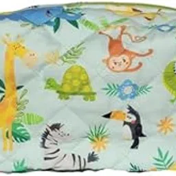 playful plunge Multipurpose Travel Organizer | All-in-One Compact Durable, Lightweight, Waterproof, Bag | Travel Friendly Pouch | Ideal for Stationary, Diaper, Medicines (Jungle Safari Print)-picture-1
