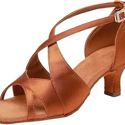 ftk Women's Dance Sandal Adult Soft Sole Mid-Heel Sandal for Practice Rehearsals-picture-39