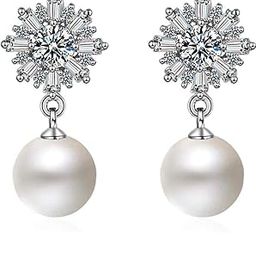 Latest Stylish Crystal Pearl Earrings for Women and Girls-29