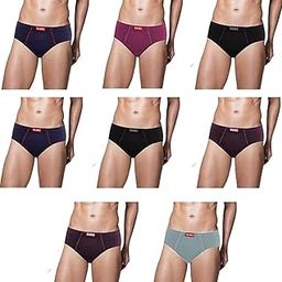 Men's Cotton Briefs (Pack of-8, 100) Assorted-21