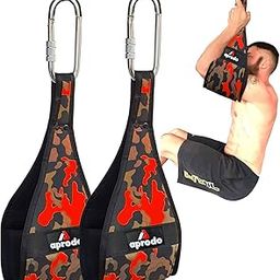 APRODO Ab Straps for Pull Up Bar for AB Workouts Premium Pull Up Straps & Hanging Ab Straps for Core Workouts Hanging Straps & Ab Hanger for Leg Raises, Knee Ups & Ab Workouts (Orange Camouflage)-image-50