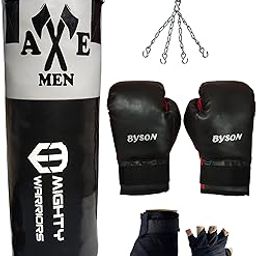 Byson Mighty Warriors Boxing Kit Set for Men and Senior (36inch Punching Bag,12OZ Boxing Gloves,Chain and Hand Wrap) Heavy Bag-image-17